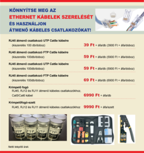 Újdonság! Könnyítse meg az Ethernet kábelek szerelését!